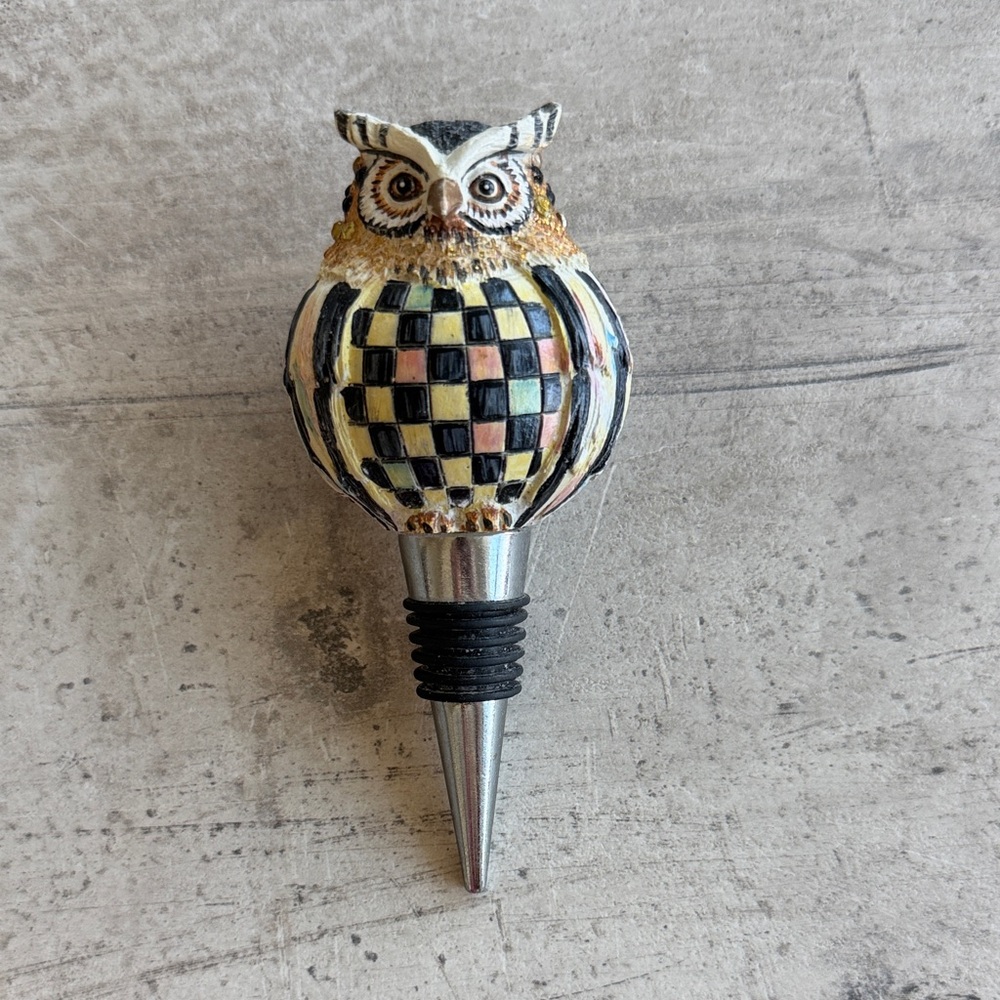 Mackenzie-Childs Owl Wine Stopper